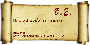 Braschován Endre névjegykártya